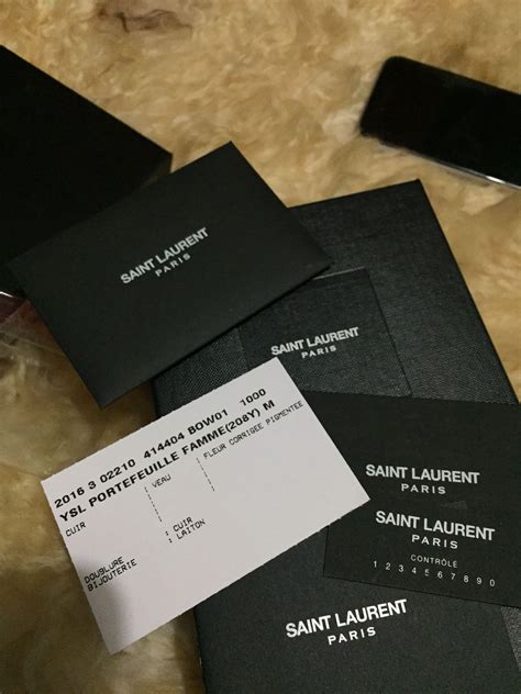 ysl certificate of authenticity